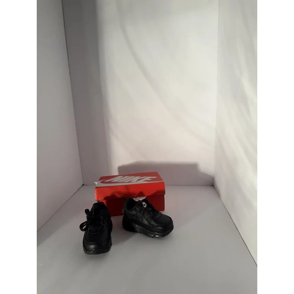 Nike Air Max 90 Toddler Size 4C Black Athletic Running Walking Shoes Sneakers